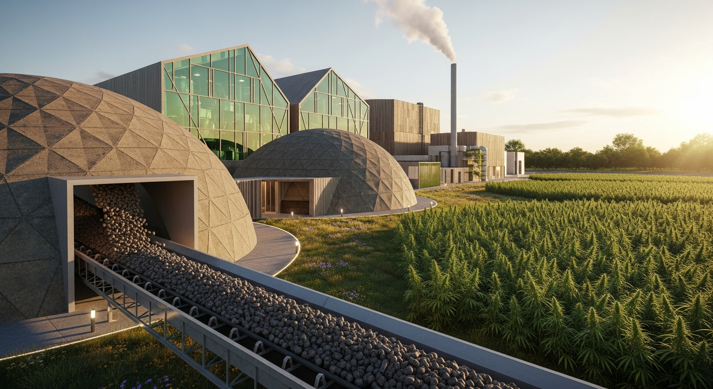 Kanapių atliekų ir biomasės naudojimas bioenergetikoje.